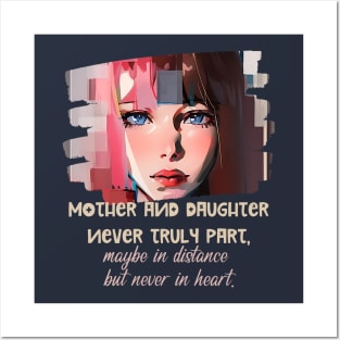 Mother and daughter never truly part, maybe in distance but never in heart. Posters and Art